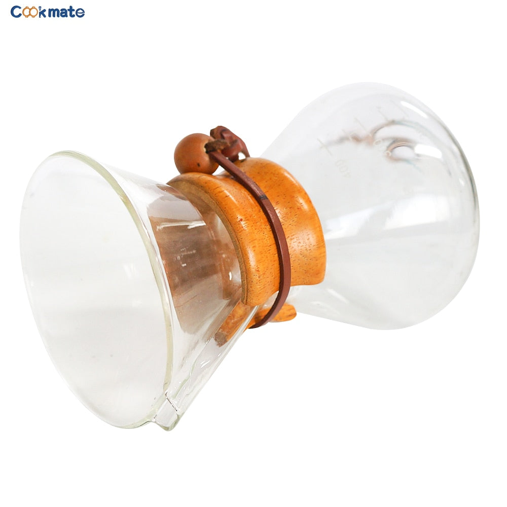 Chemex Style 400ML Glass Pour Over Coffee Brewing