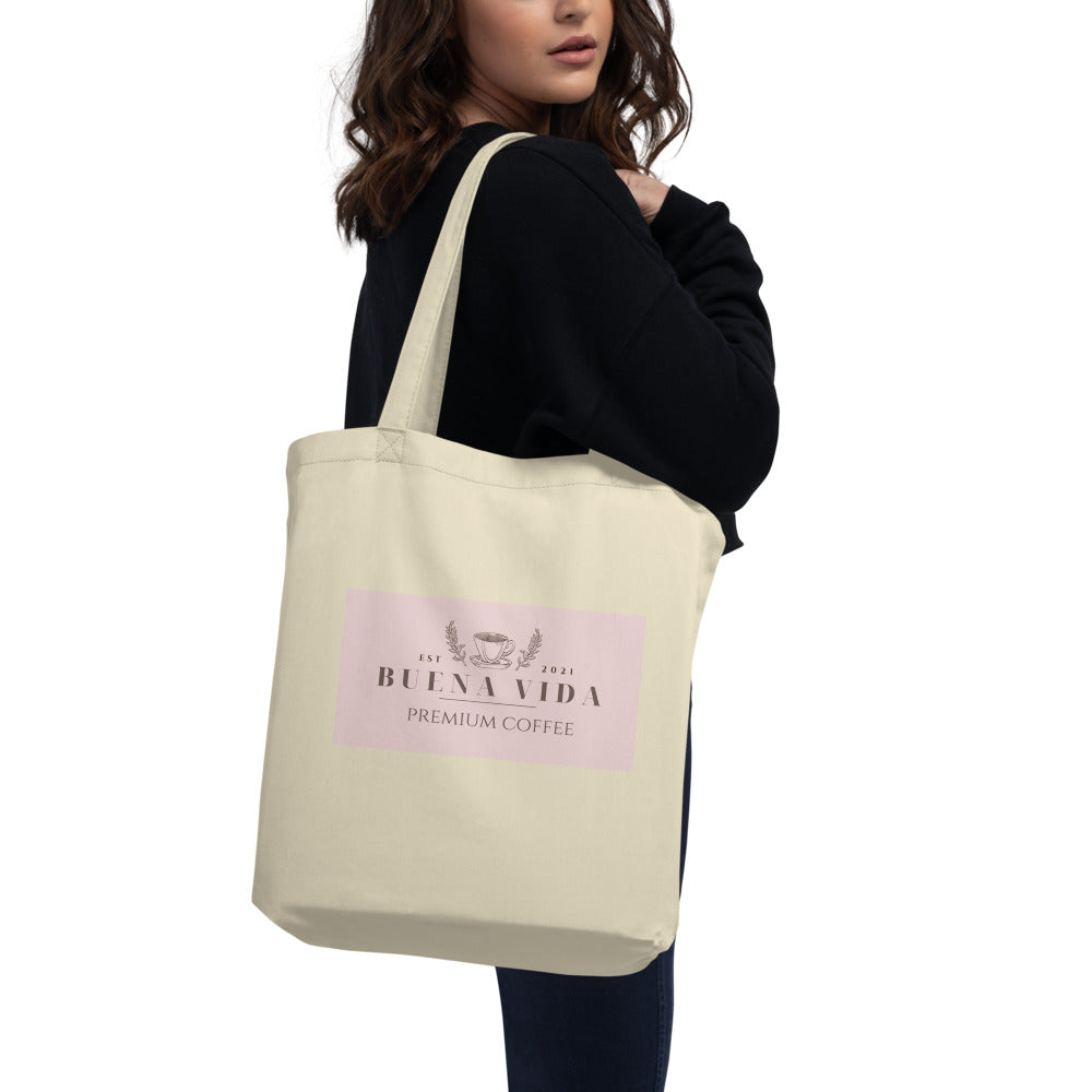 BV Coffee Eco Pink Logo Tote